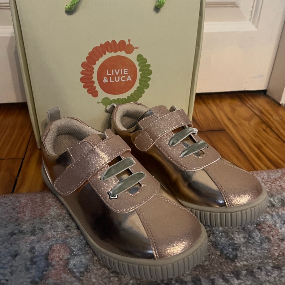 Livie & Luca Shiny Rose Gold Shimmer Sneakers